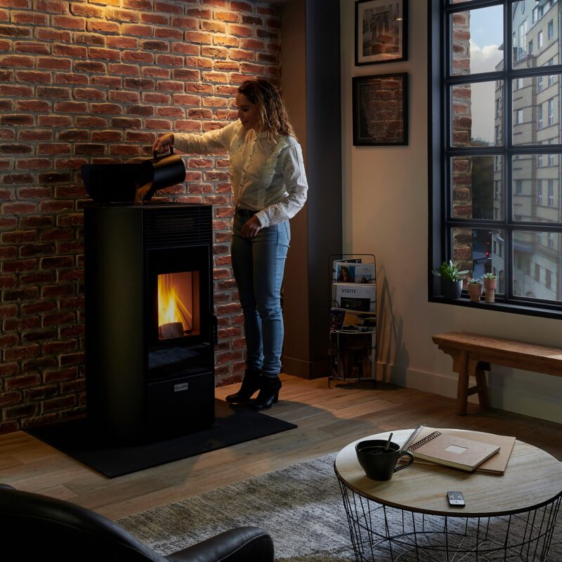 Poêle à granulés en acier Elipse 10.8 kW